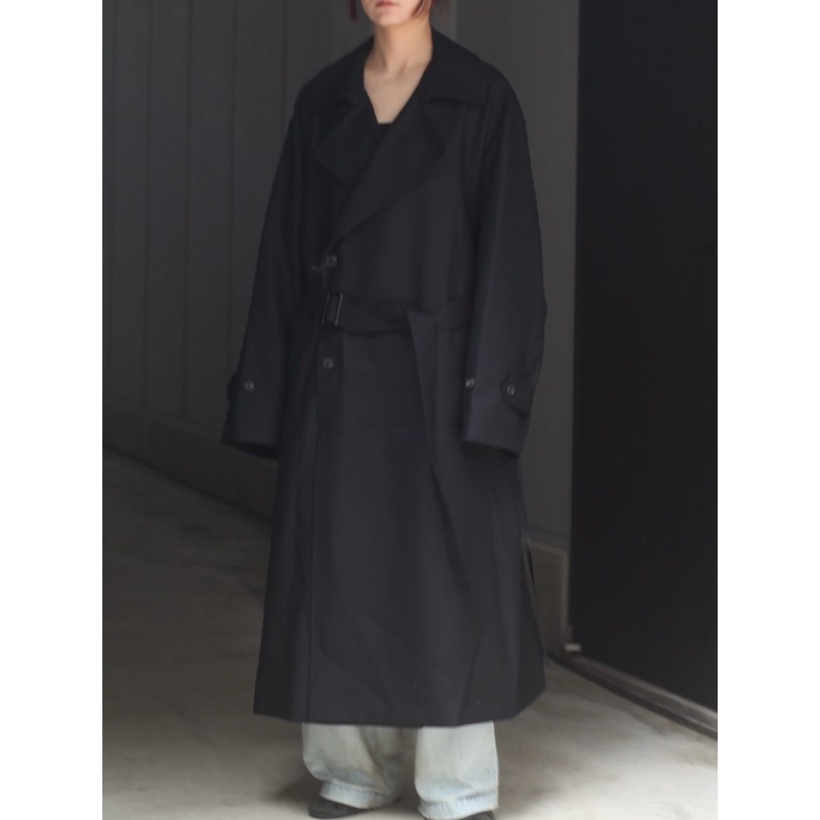 【残りわずか】Wool Flannel Oversized Double Breasted Coat