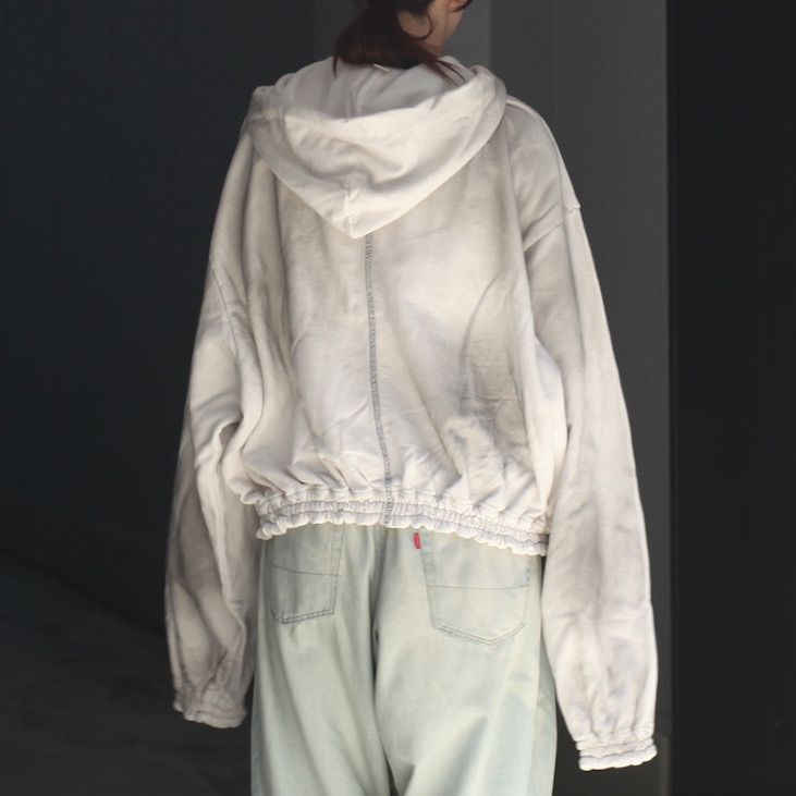 【残り一点】Washed Ordinary Old Style Zip Hoodie
