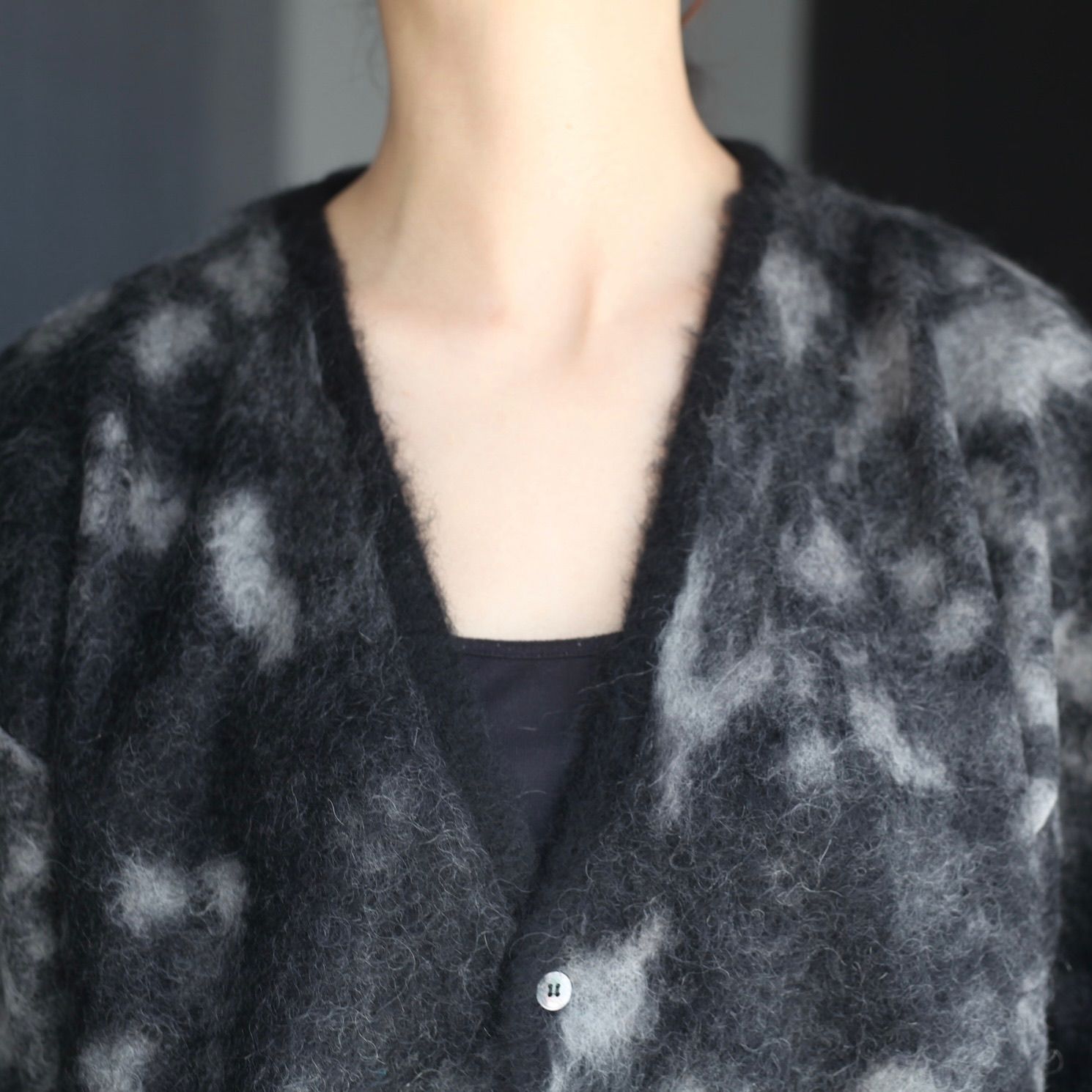 【残り一点】Kid Mohair Jacquard Cardigan