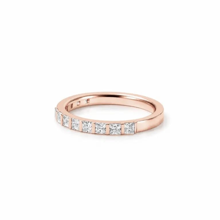 【お取り寄せ注文可能】Square Half Dia Ring(K10 PINK GOLD)