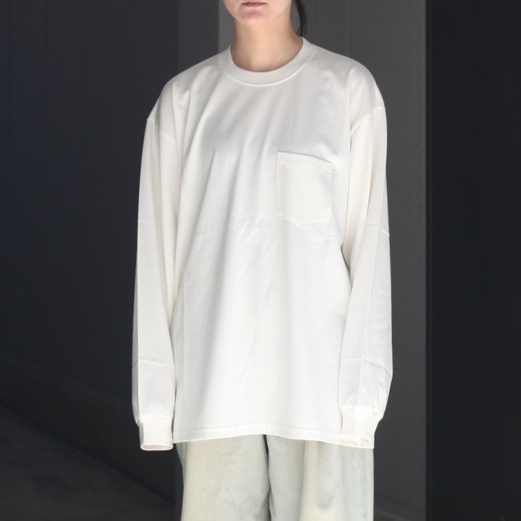 【残りわずか】Supima Cotton Oversized Long Sleeve Pocket Tee