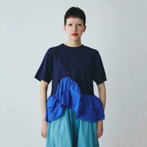 【残り一点】Frill Hem Ponte Tops