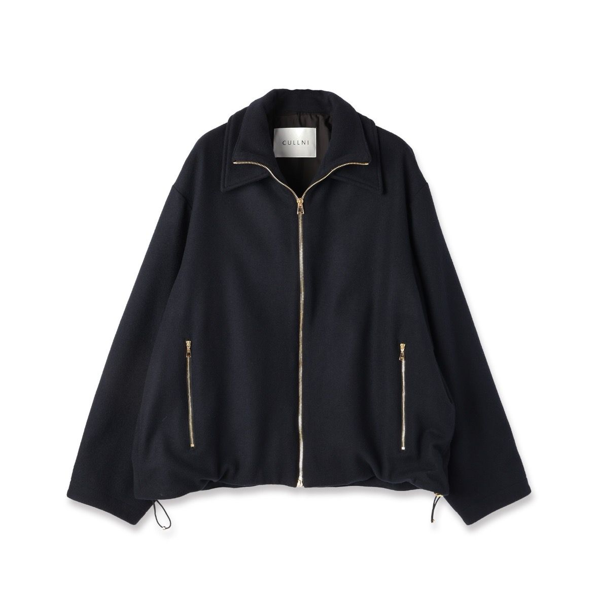 【残り一点】Lamb Wool Melton Double Collar Zip Up Jacket