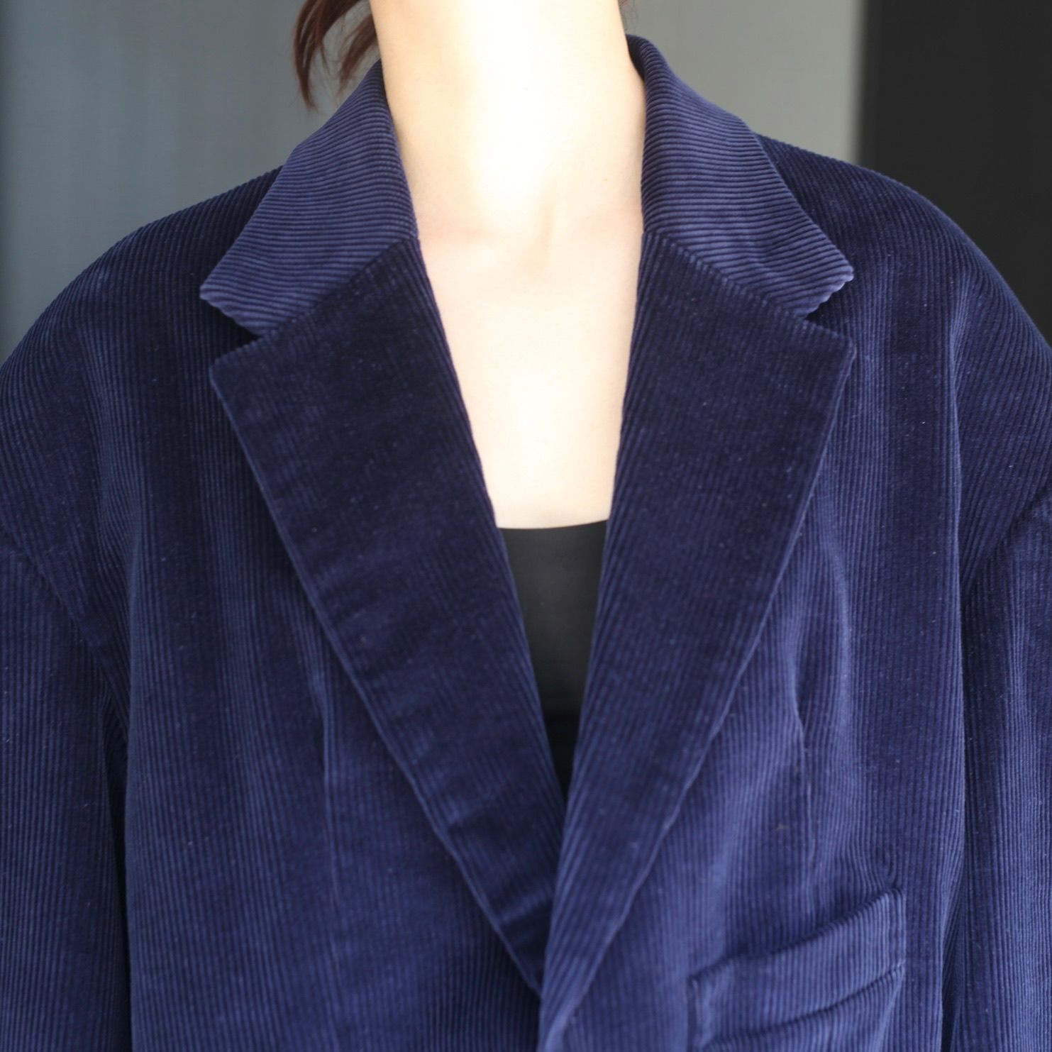 【残り一点】Round Big Shoulder Corduroy Jacket