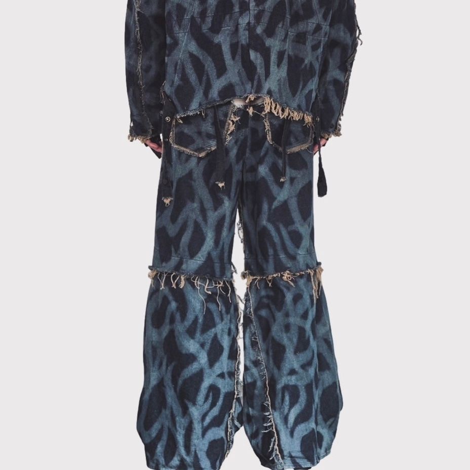 【残り一点】Slash Seam Twist Buggy Jeans(SHADOW ASAT)
