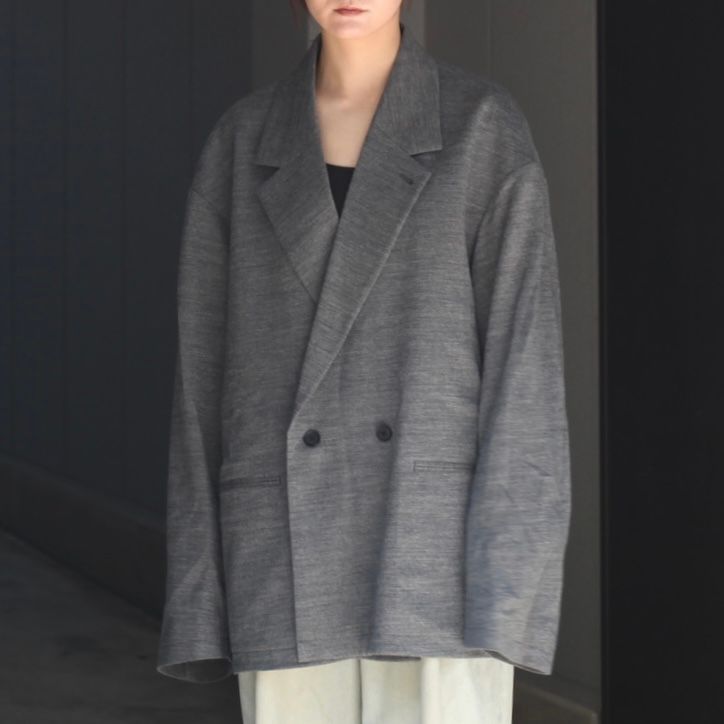 【残り一点】36G Wool Herringbone Double Jacket