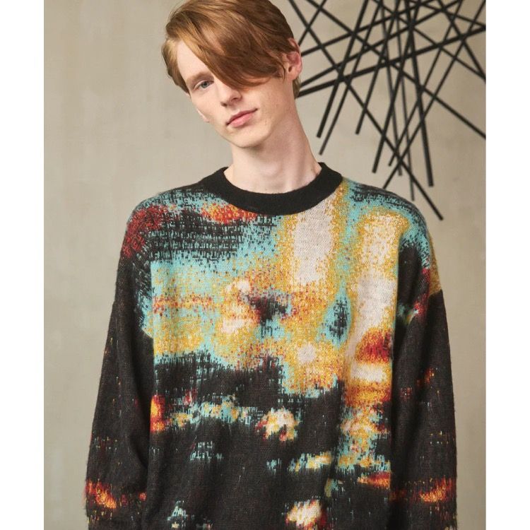 【残り一点】Contemporaryart Jacquard Shaggy Knit L/S