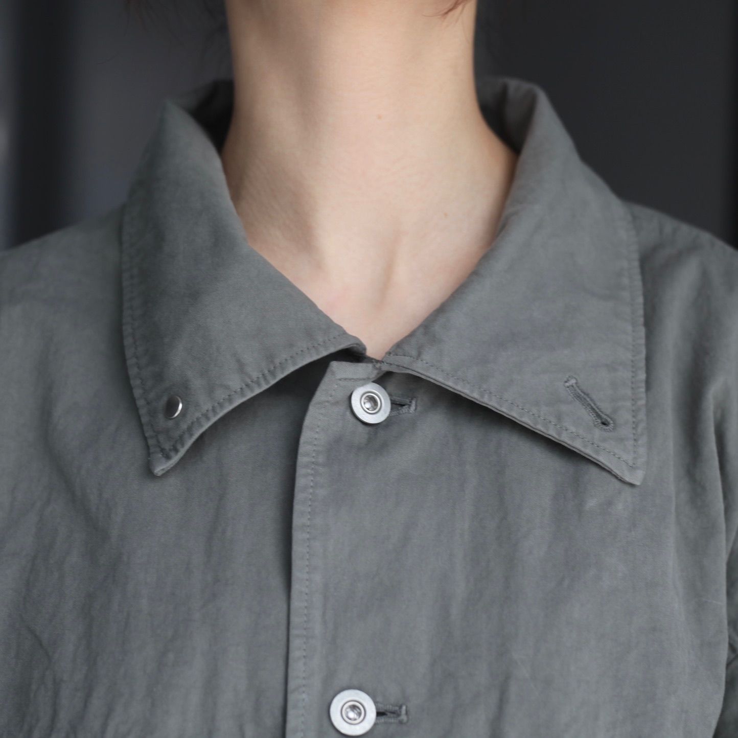 【残り一点】ガーメントダイオーバーサイズハーフコート