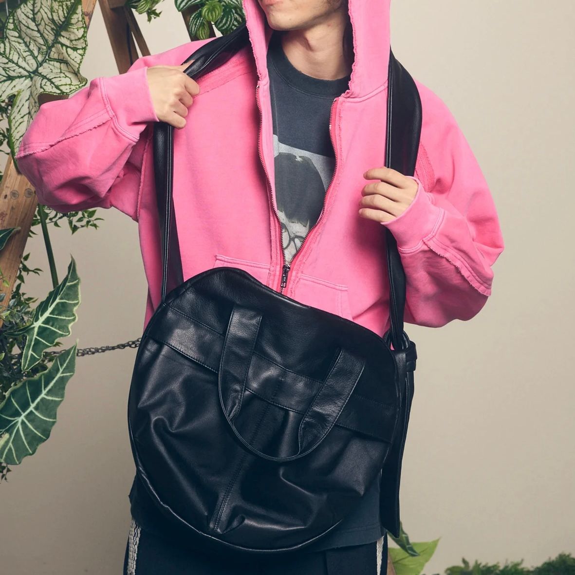 【残り一点】Leather Shoulder Helmet Bag