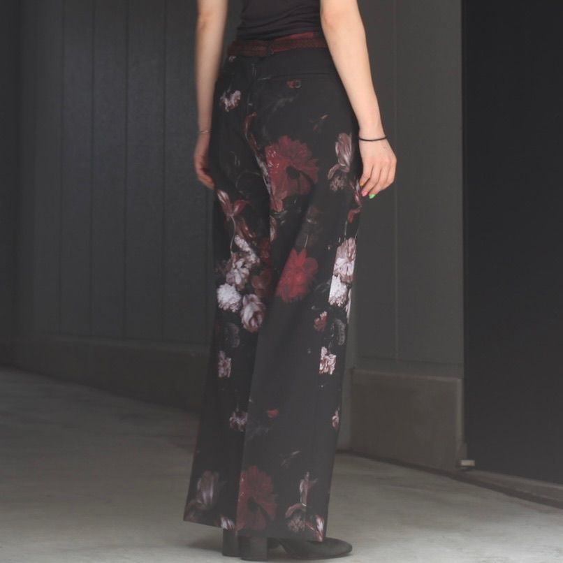 【残り一点】PE Tropical Flower Straight Slacks