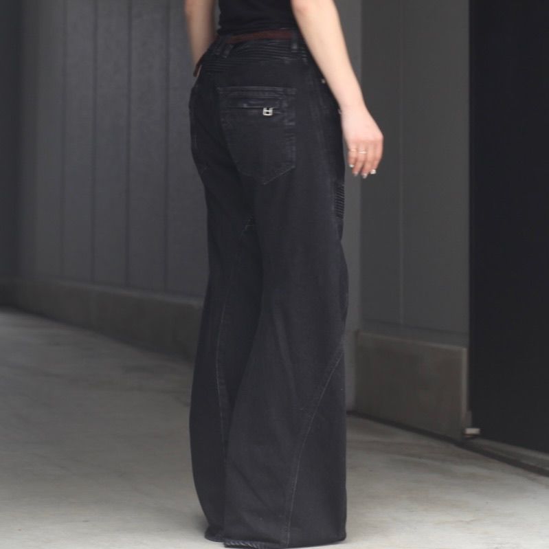 【残りわずか】3D Twisted Moto Jeans