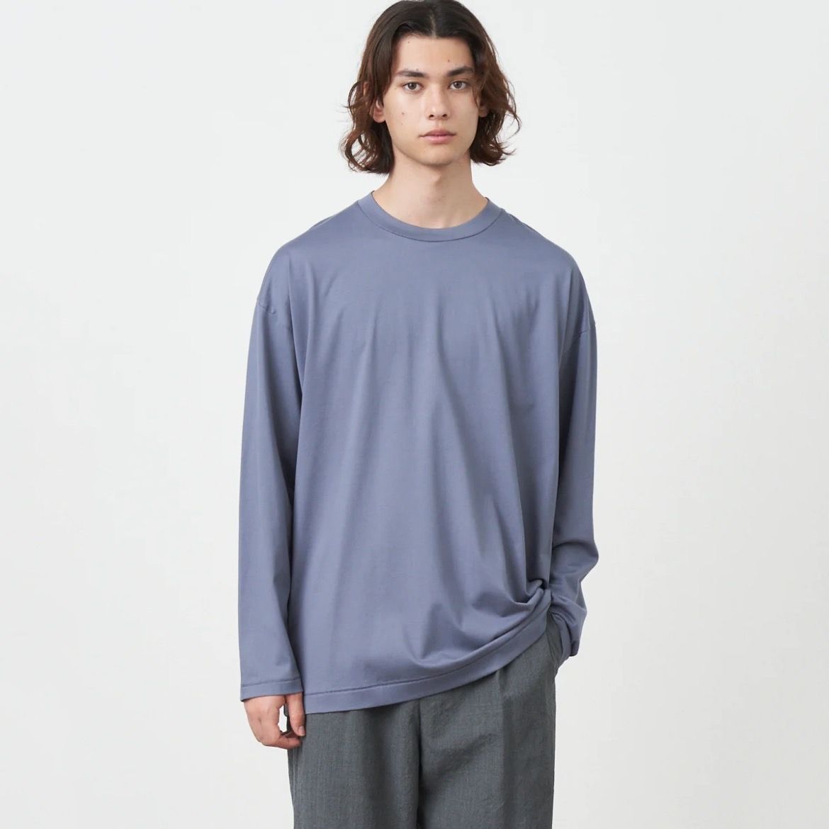 ATON - 【残り一点】Suvin60/2 Oversized Long-Sleeve T-shirt