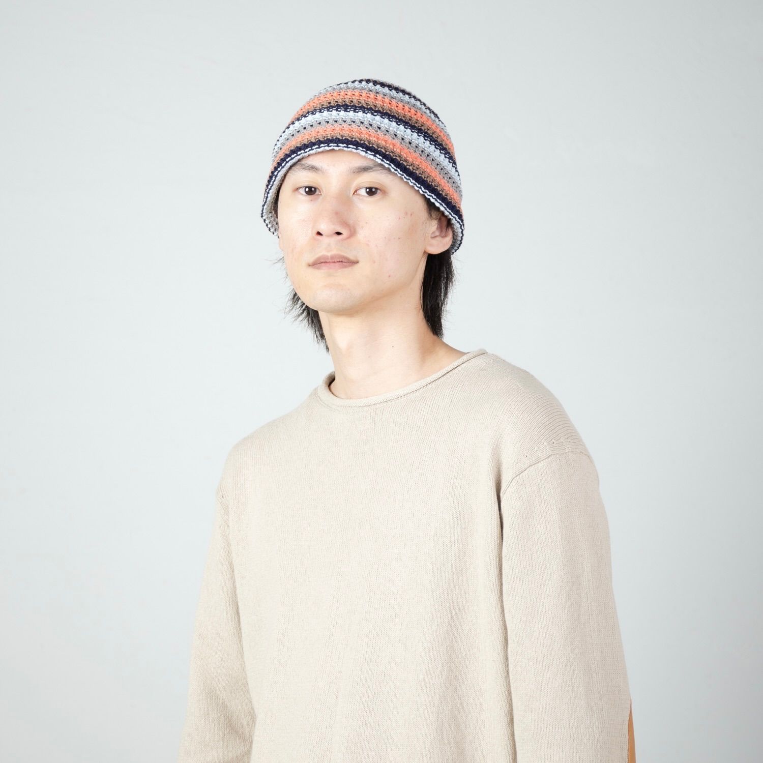【残り一点】Multi Border Knit Hat