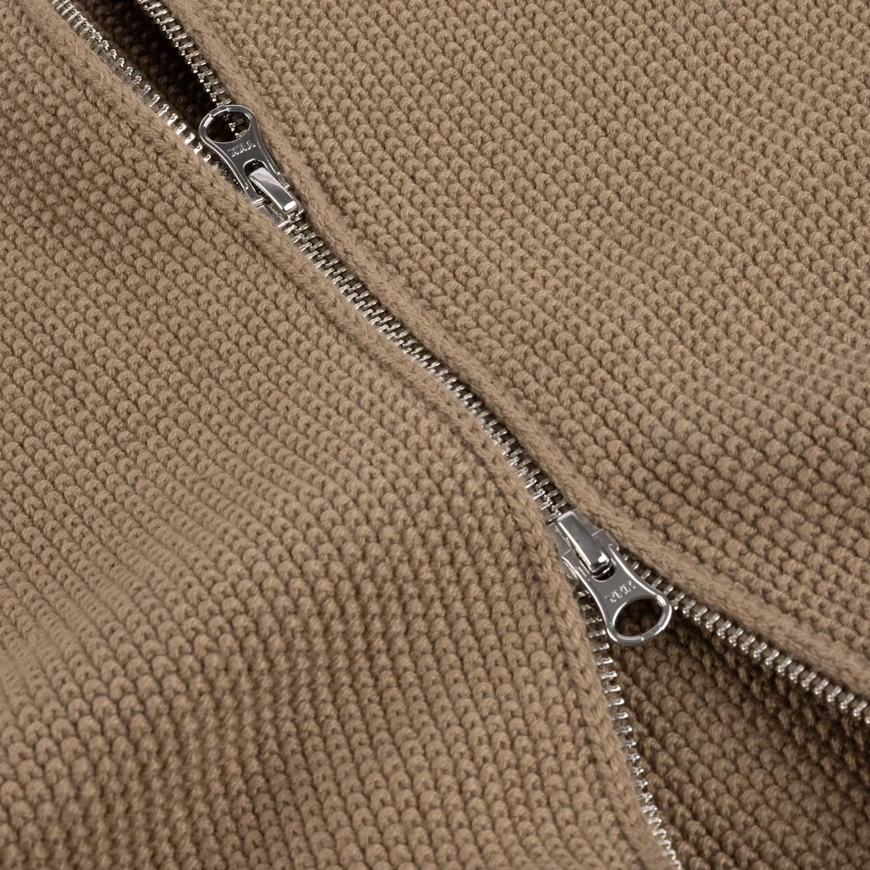 【残り一点】Knitted Pique Zip Sweater