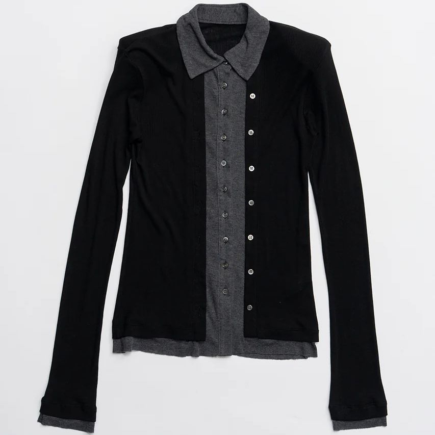 【残り一点】ダブルフロントジャージーシャツ