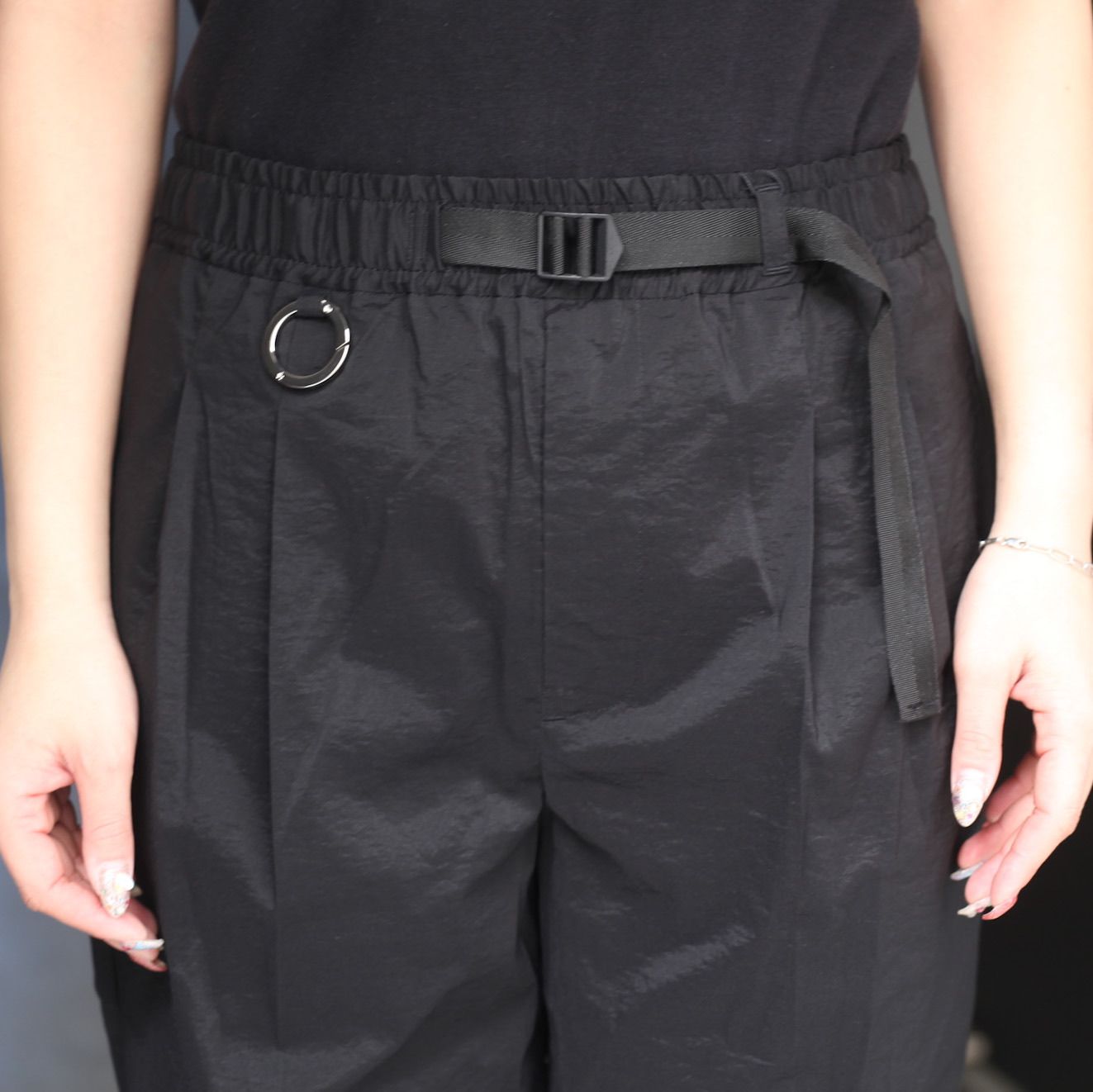 【残り一点】Wide Tailored Pants(QUINN_NYLON)