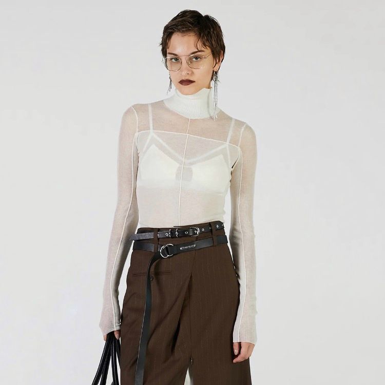 【残り一点】Soft High Gauge Panel Knit