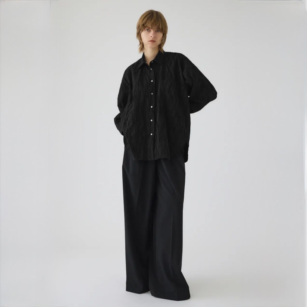 【残り一点】Tuck Pleats Back Volume SH