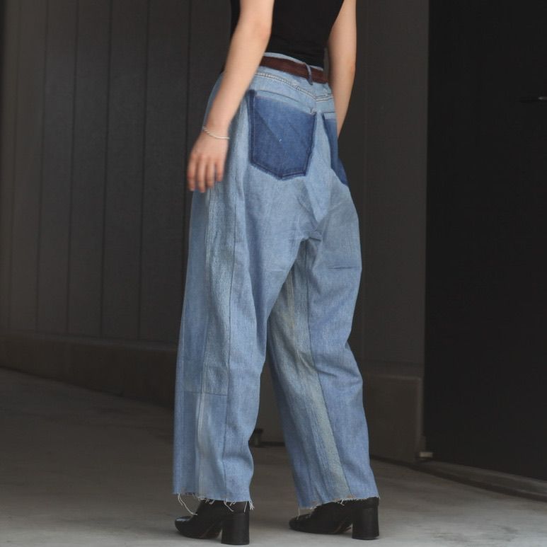 【残り一点】Reconstructed Super Baggy Slacks Denim_2(M)