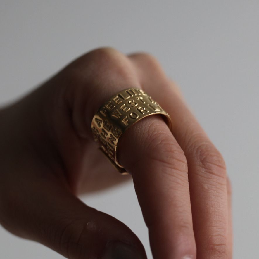 【残り一点】Stairway to Heaven Wide Ring(GOLD)