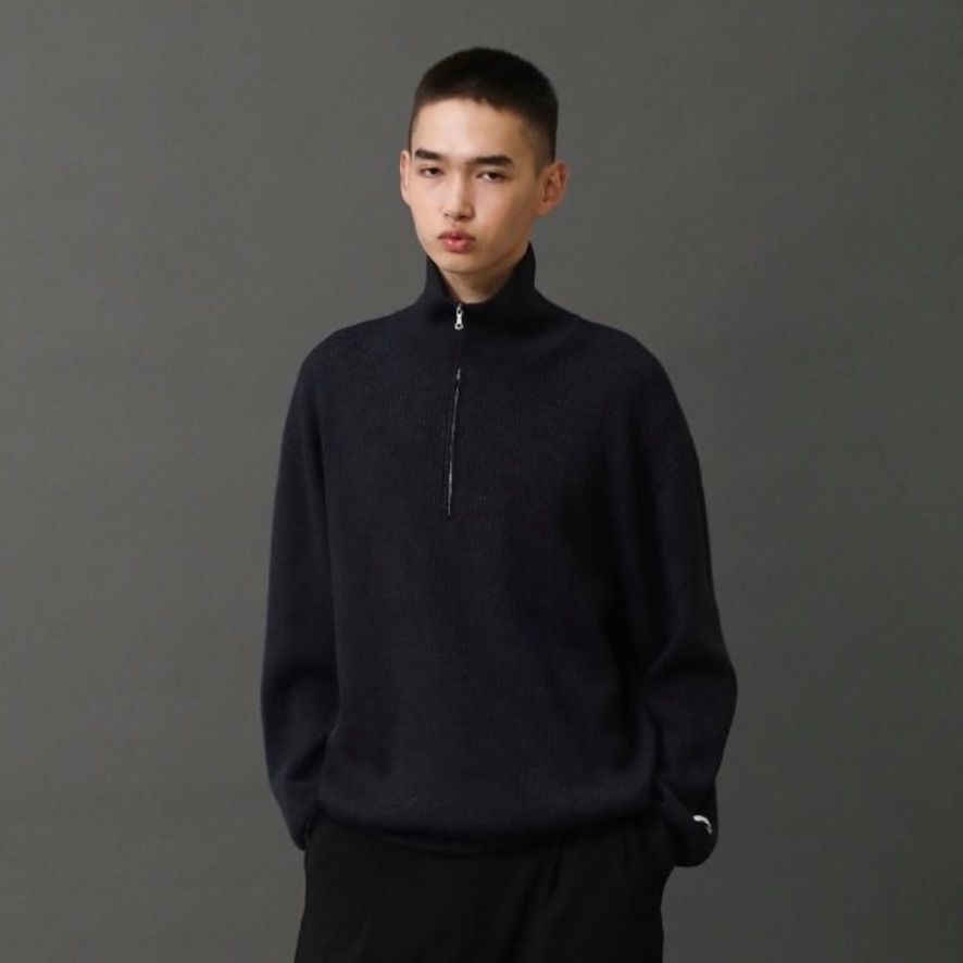 【残り一点】Volume Half Zip Up Knit