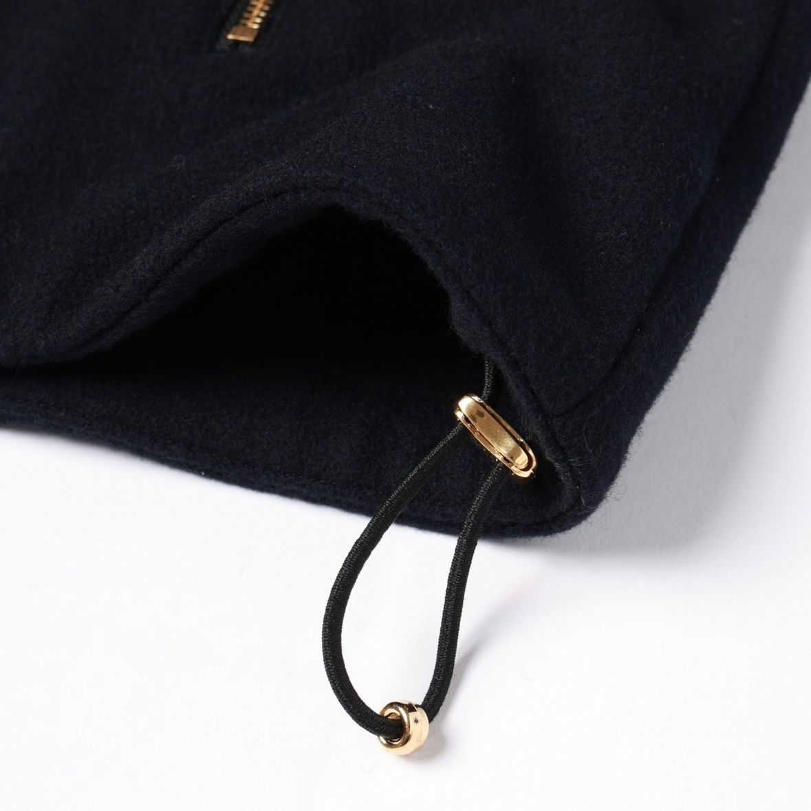【残り一点】Lamb Wool Melton Double Collar Zip Up Jacket