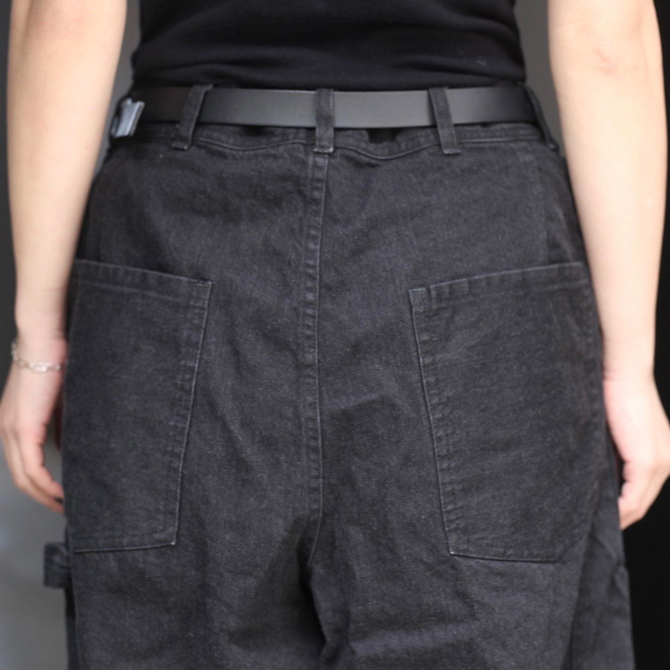 【残り一点】11.5ozペインターブラックデニムパンツ(ONE WASH)
