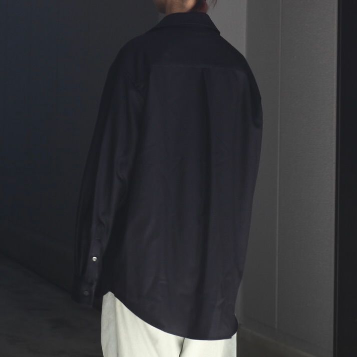 【残りわずか】Wool Flannel Oversized Skipper Shirt