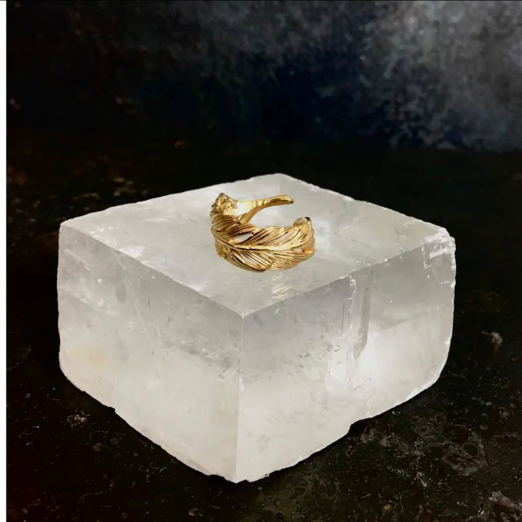 【お取り寄せ注文可能】OWL Feather Ring_S(GOLD)
