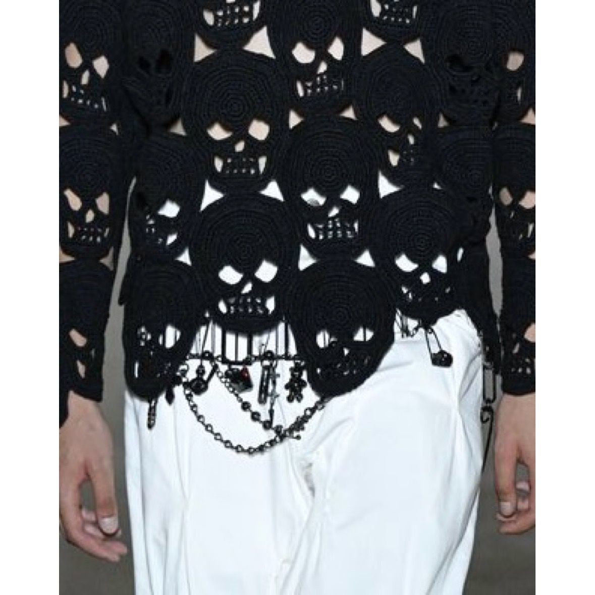 【残り一点】Crack Paint Chain Punk Belt