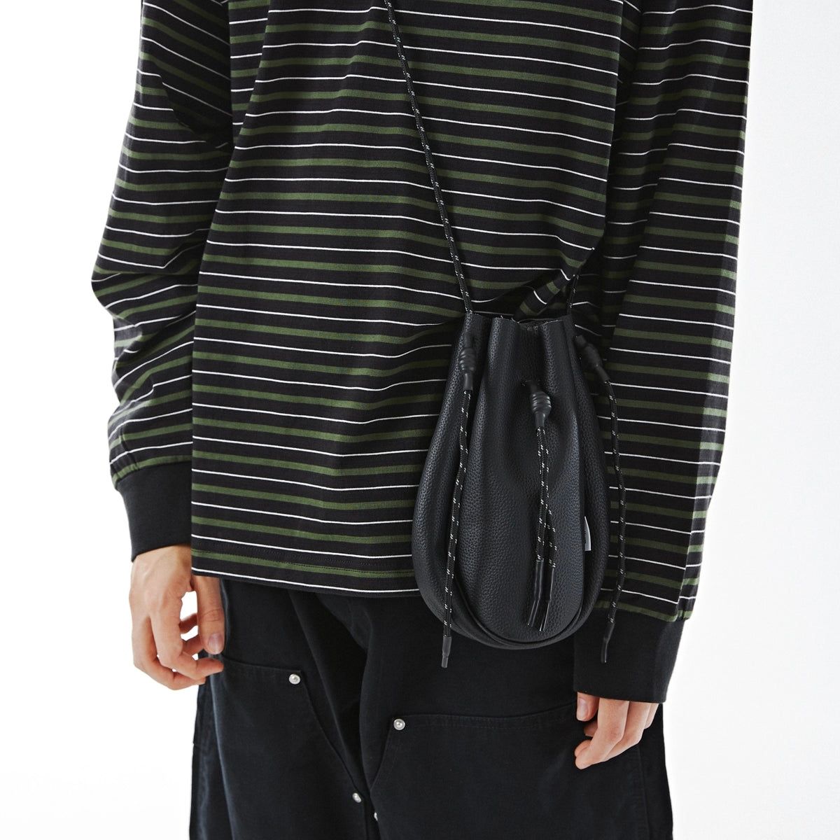 【残り一点】Leather Drawstring Bag