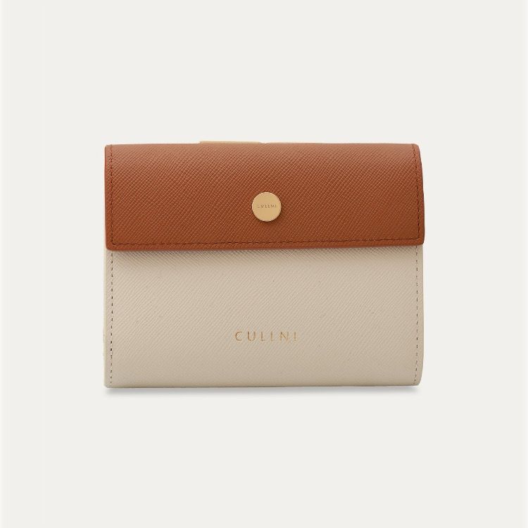 【残り一点】Leather Flap Mini Wallet With A Clasp