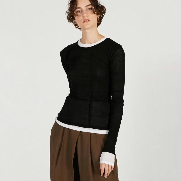 【残り一点】Sheer Fraise Layered Top