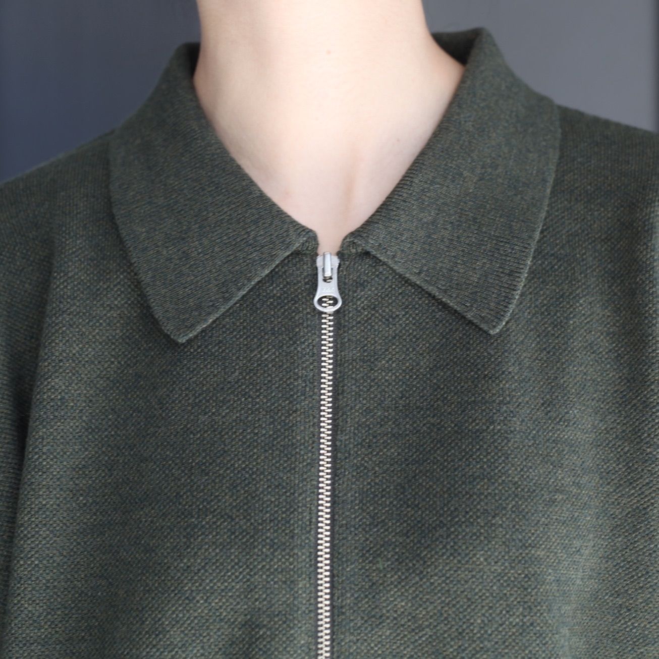 【残り一点】Co/Wo Moss Stitch Zip Blouson