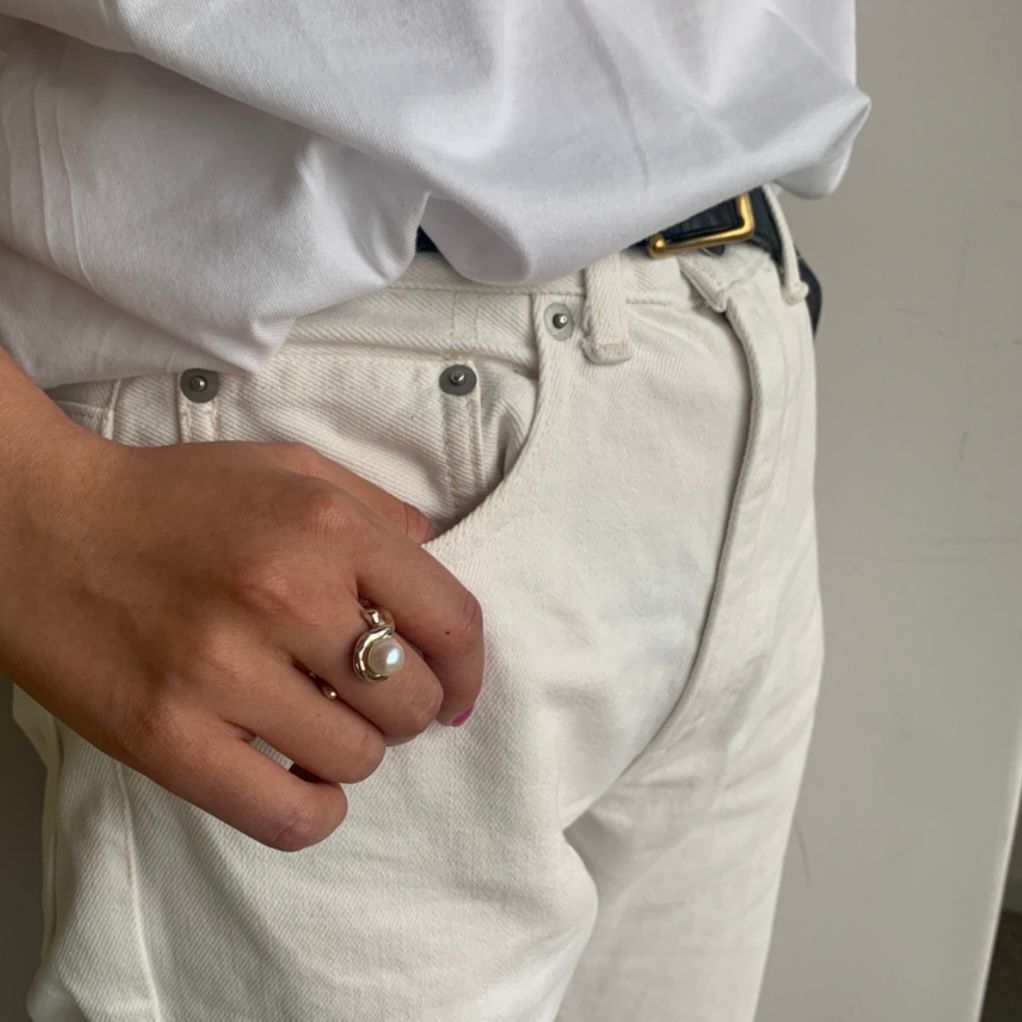 【お取り寄せ注文可能】Flow Hoop Pearl Ring