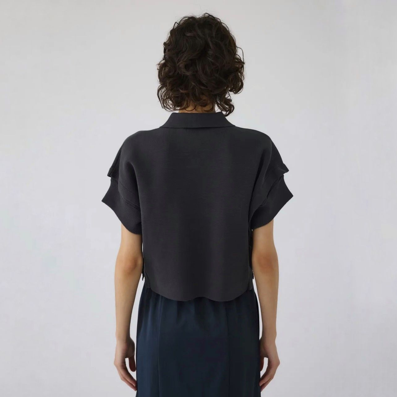 rimark style polo knit グレー