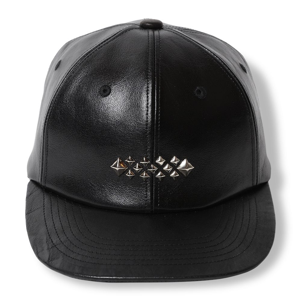 【残り一点】Studs Leather Solid Cap