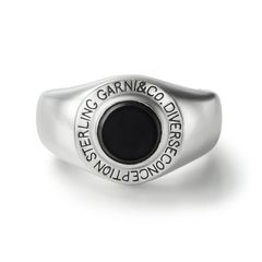 【お取り寄せ注文可能】Round Stone Ring_L(BLACK)