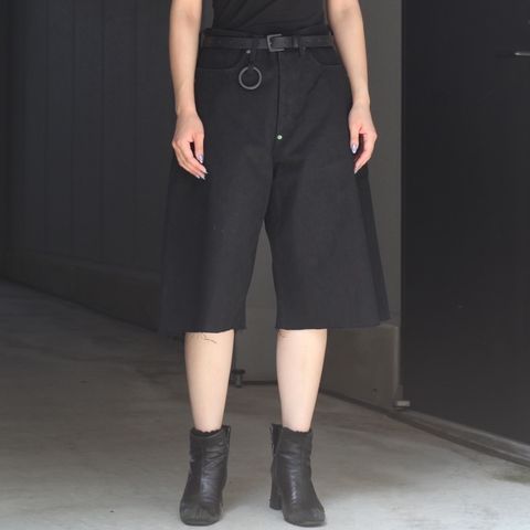 【残りわずか】Cut Off Heavy Short Wide Jeans(AGED CANVAS)