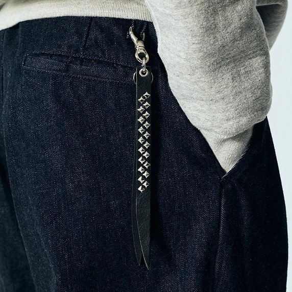 【残りわずか】Studs Leather Short Key Ring