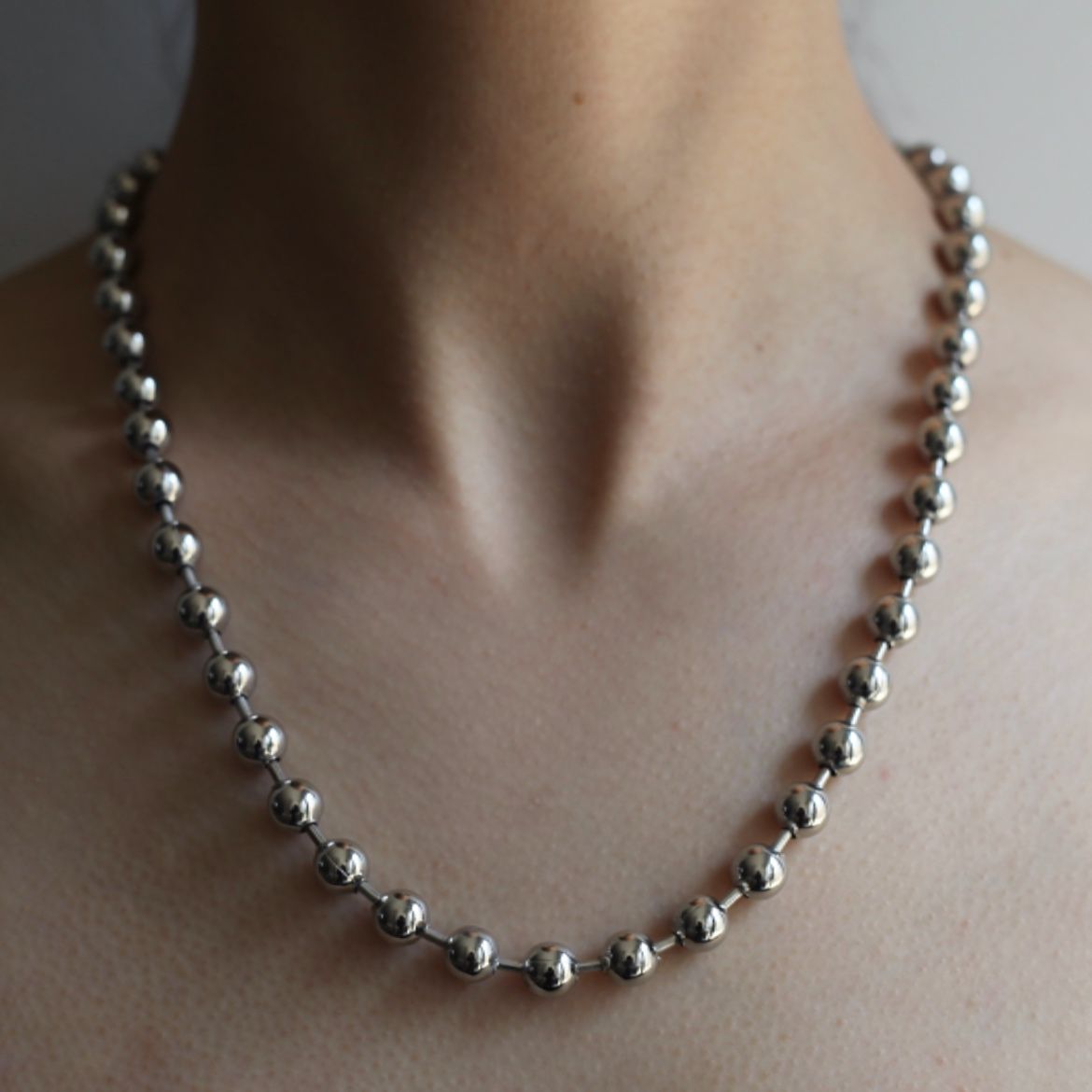 【残り一点】Ball Chain Necklace(SILVER)