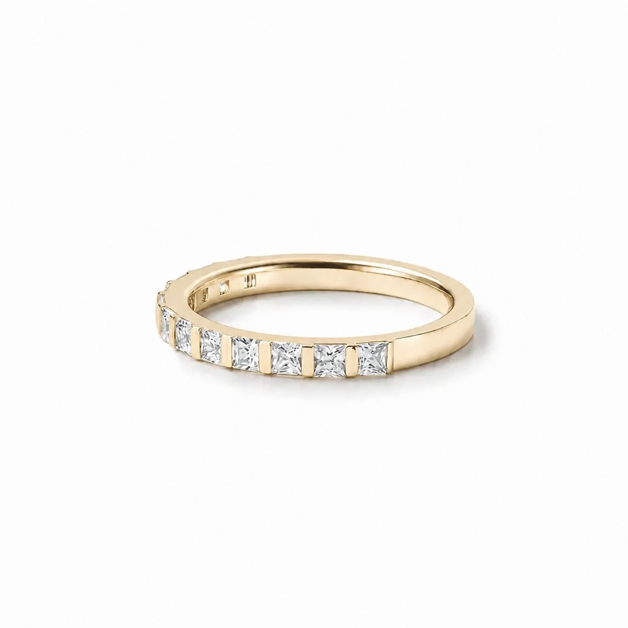 【お取り寄せ注文可能】Square Half Dia Ring(K10 YELLOW GOLD)