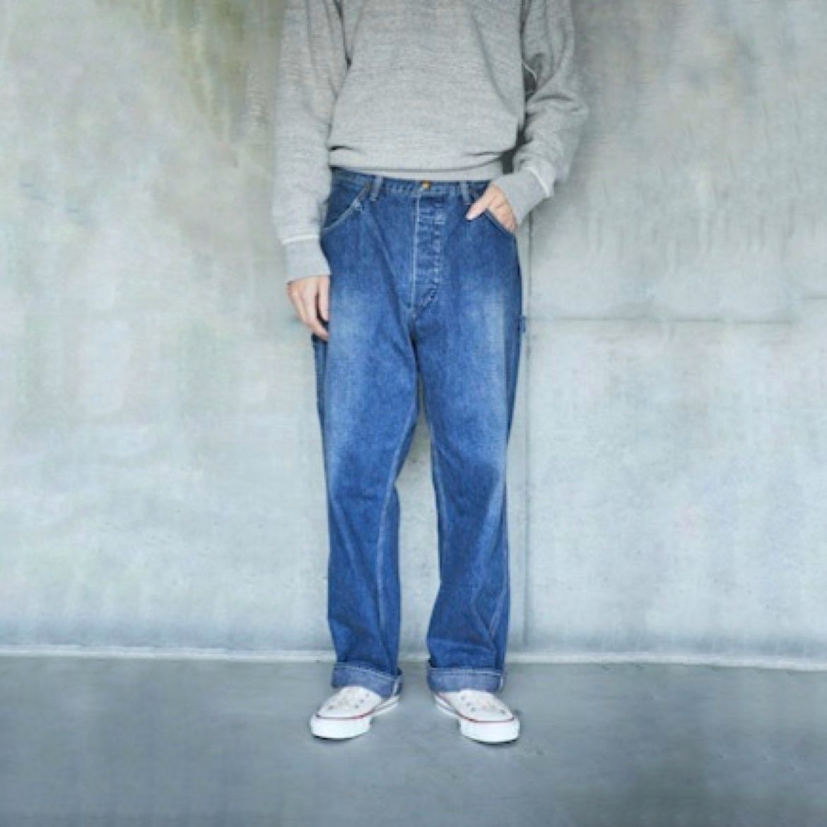 orSlow - 【残り一点】Denim Painter Pants with Paint(USED WASH