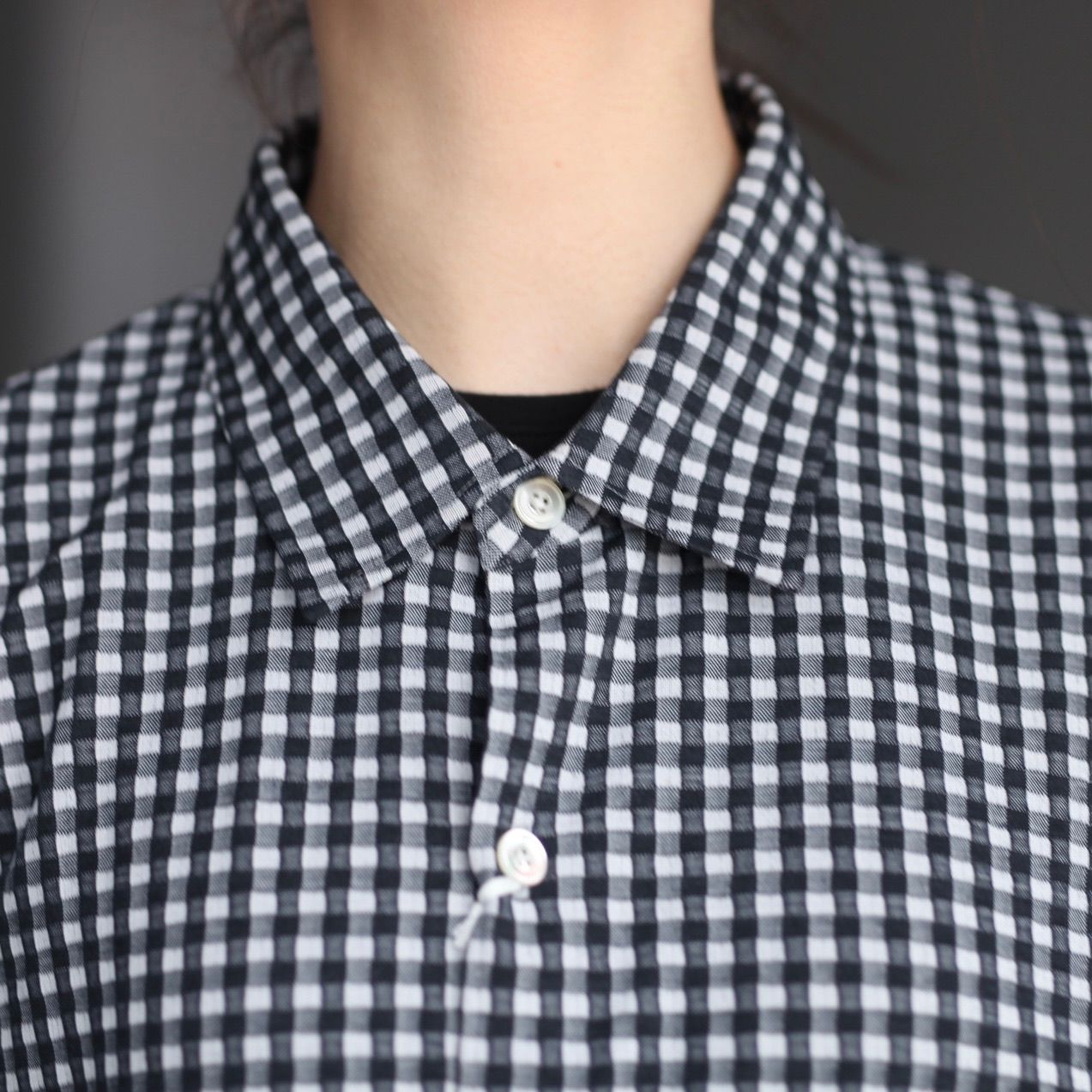 【残り一点】36G Wool Check Balise Shirt
