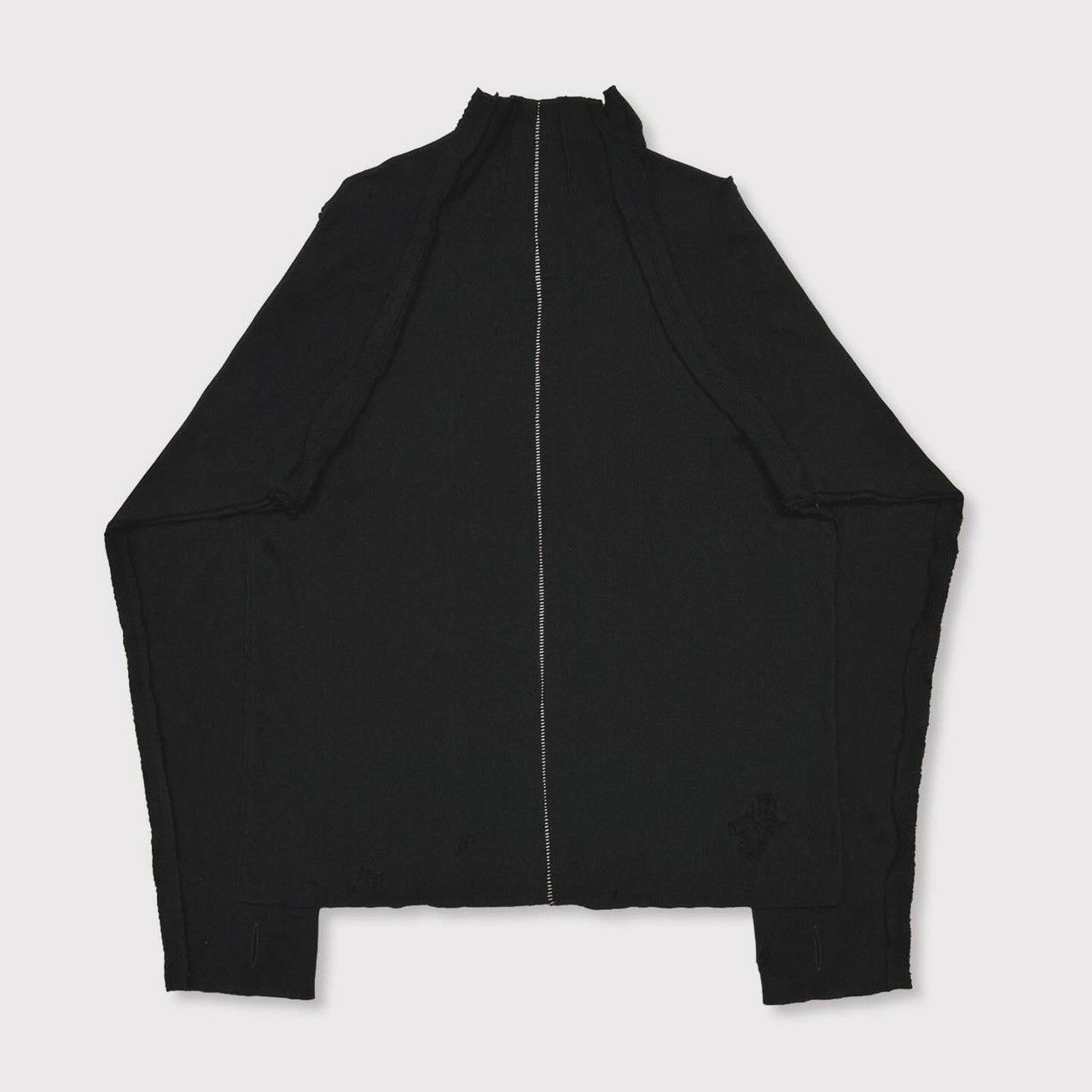 【残り一点】High Neck Cotton Logo Knit with Damaged(HIGH GAUGE RIB KNIT)