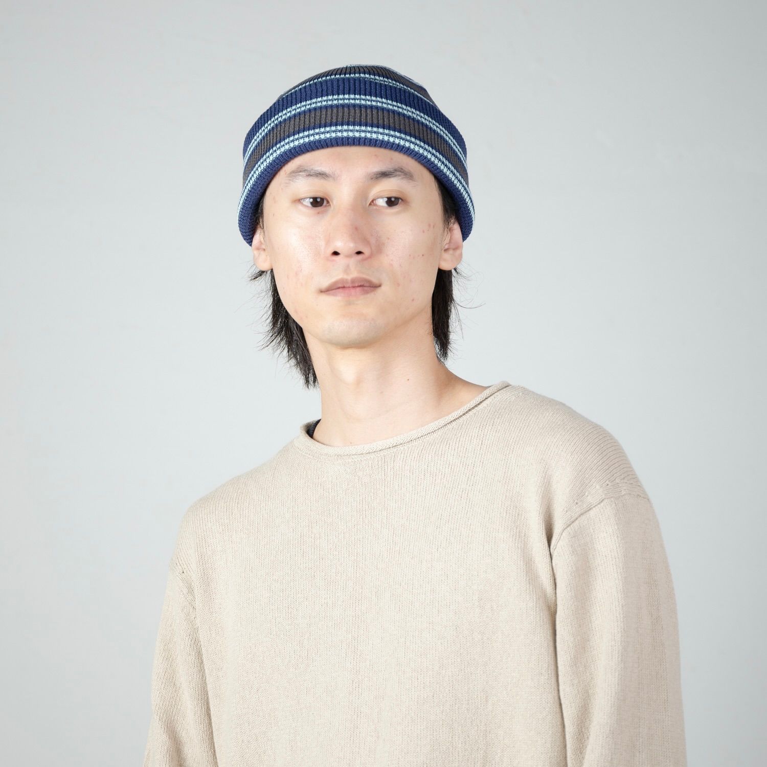 【残り一点】RV Border Short Beanie
