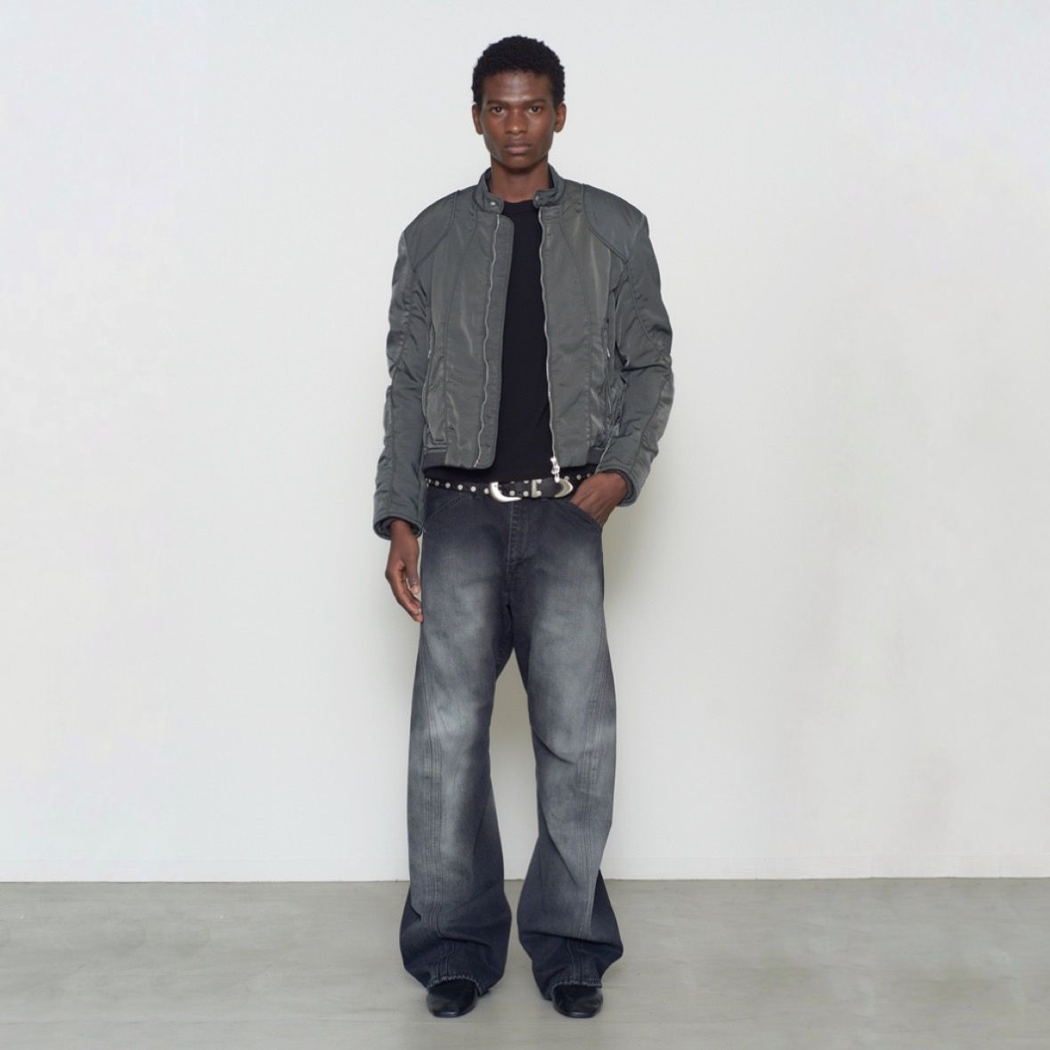 【残り一点】Panelled Padded Moto Jacket