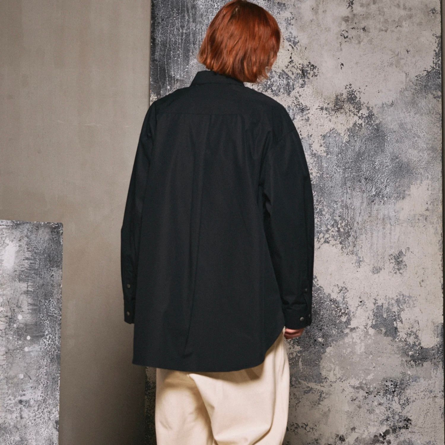 【残り一点】120 / 2 Suvin Cotton Typewriter Prime-Over Shirt Coat