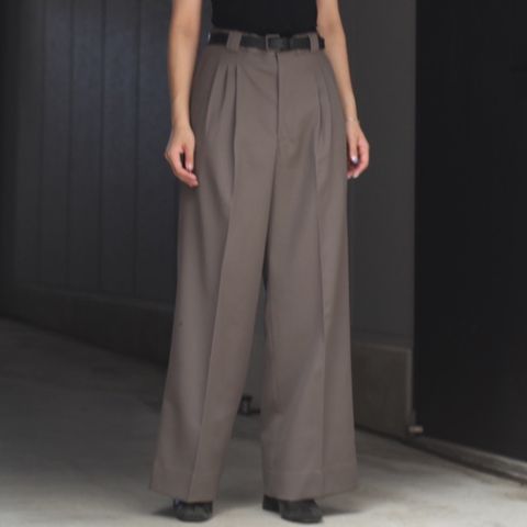 【残り一点】3pleated Wide-leg Trousers