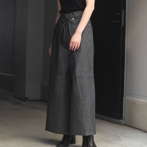 【残りわずか】Rigid Denim Wide Pants(WOMEN)